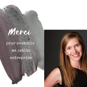 Merci de soutenir ma petite entreprise.  Une photo de la propriétaire, cette dame qui enseigne l'art.