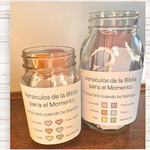 Frasco de versículos bíblicos DIY en colores pastel para cada emoción y sentimiento - Descarga instantánea - Hazlo tú mismo - NVI - No se necesita papel de colores