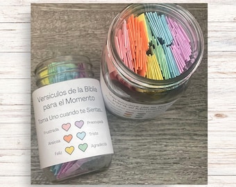 Frasco de versículos bíblicos para imprimir en casa - Cristiano - Descarga instantánea - Imprimible - Sentimiento - Hazlo tú mismo - DIY