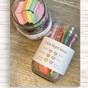 DIY Date Night Jar - 120 Color Coded Date Night Ideas - Date Night Challenge - Instant Download - Printable - Do It Yourself
