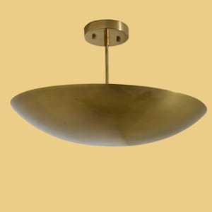 Dome ceiling fixture with Antique Brass finish , Brass chandelier , sputnik chandelier , Mid century Lighting , Brass Chandelier Fixture