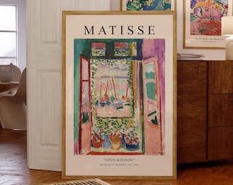Matisse Open Window Print: Matisse Wall Art, Landscape Painting Prints, Henri Matisse Posters, Matisse Abstract Painting, Vintage Art Print