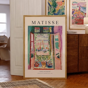 Matisse Open Window Prints, Matisse Wall Art, Landscape Painting Prints, Henri Matisse Posters, Matisse Abstract Painting, Vintage Art Print