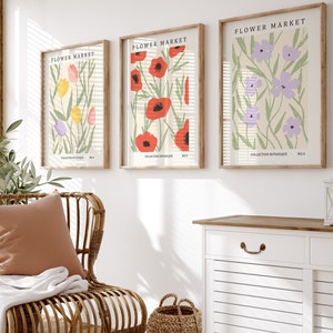 Flower Market Print Set: Botanical Wall Art (Digital Download)