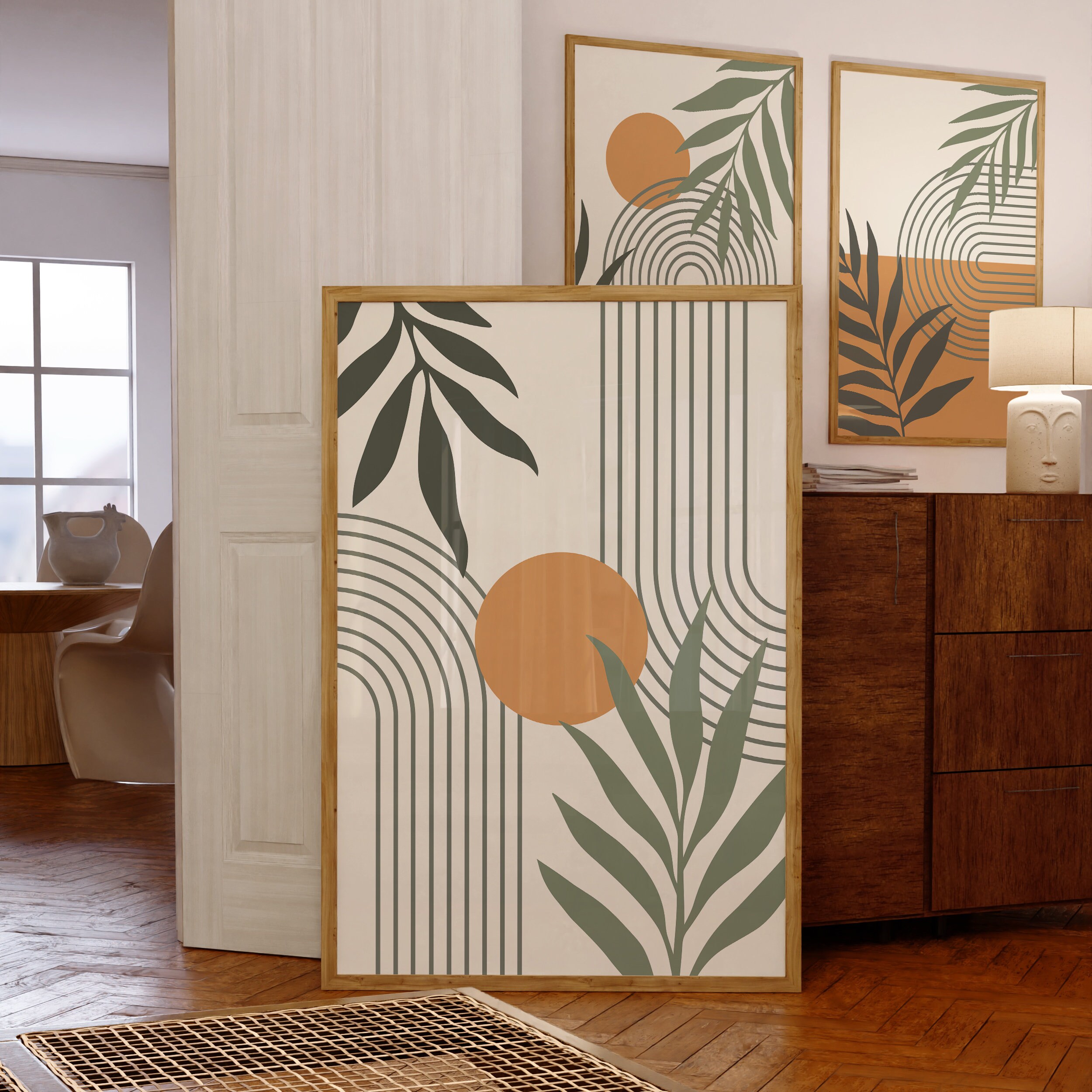 Tropical Wall Art Poster, Boho Prints Set, Botanical Art Decor ...