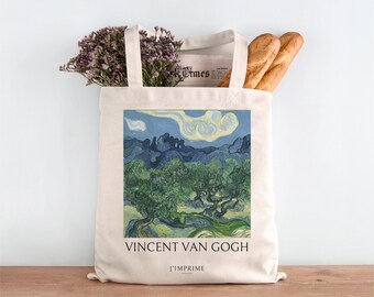 Van Gogh Tote Bag Artful gift canvasbag laptop totebag painting tote bag aesthetic reusable shopper bag canvas cotton cloth bag