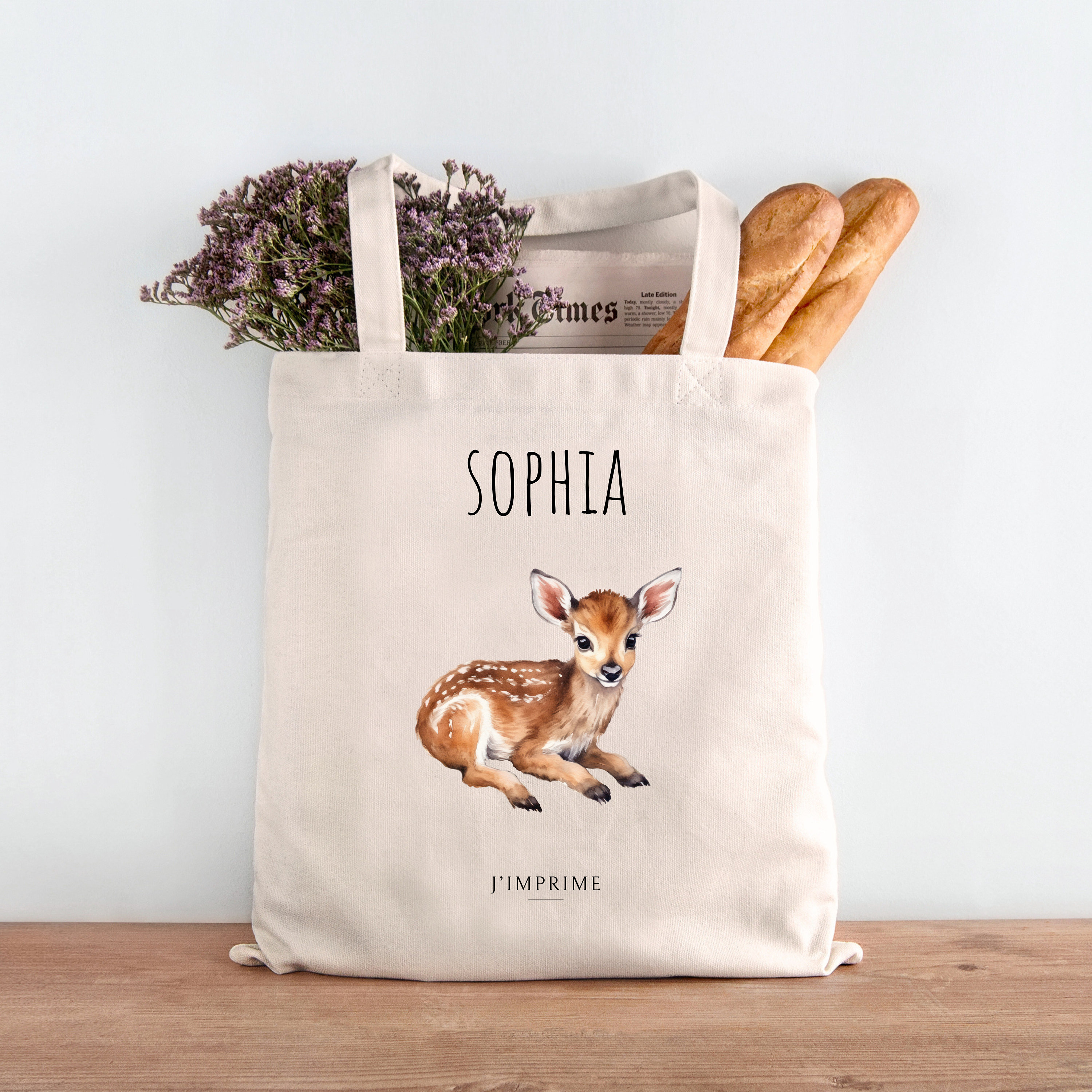 Custom Tote Bag for Kids Personalized Bookbag Library Bag Small