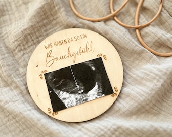 Holzschild Schwangerschaftsverkündung / Fotoshooting Schwangerschaft / Wir bekommen ein Baby / Schwangerschaftsverkündung