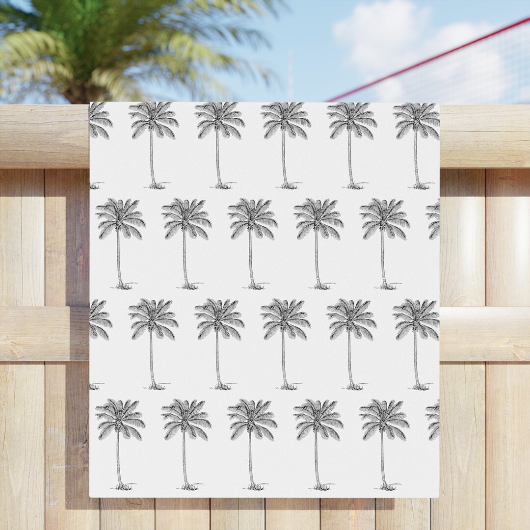 Palm Tree Beach Towels Etsy