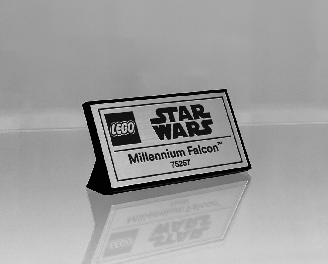 Custom Lego Free Standing Name Plate 60x30mm or 60x18mm Display Plaque