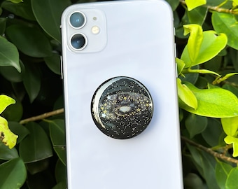 Handmade Moon Planet Phone Grip Holder, Space Phone Grip, Star Phone Grip, Gold Foil Phone Grip, Phone Charm, Phone Stand, Cute Phone Grip