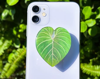 Rare Monstera Albo Variegated Plant Phone Grip Holder, Green Leaf Phone Grip , Plant lovers Phone Stand, Phone Accessories, Christmas Gift