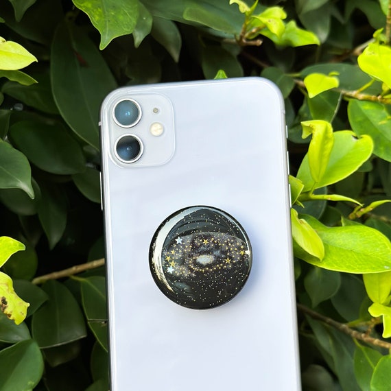 Handmade Moon Planet Phone Grip Holder, Space Phone Grip, Star Phone Grip, Gold Foil Phone Grip, Phone Charm, Phone Stand, Cute Phone Grip