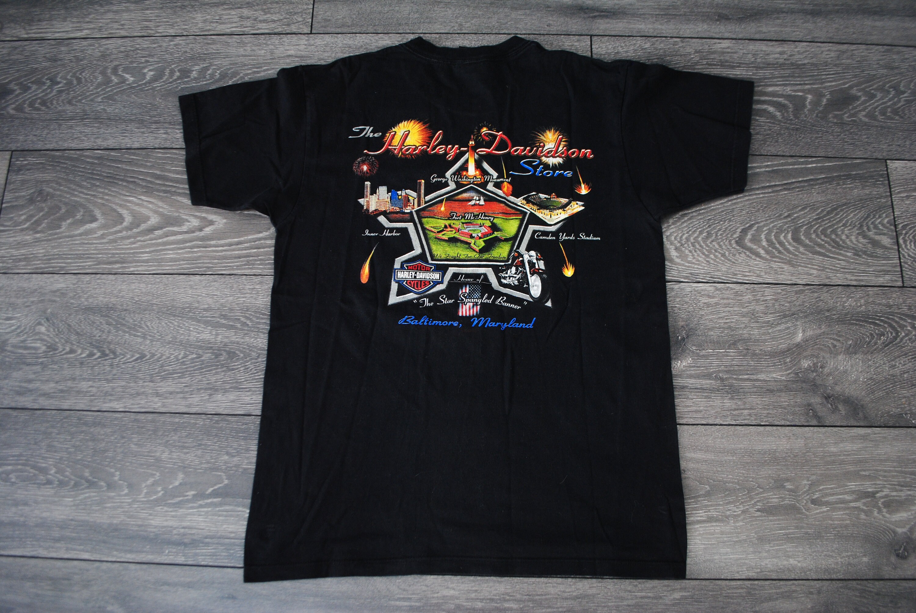 新作人気 Harley Vintage Davidson Baltimore Eagle T-shirt 2002 トップス