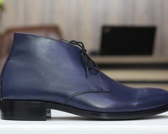 Botas Chukka hechas a mano, botas de cuero y mocasines para hombres