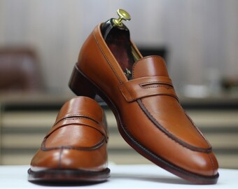 Handmade penny loafers sale
