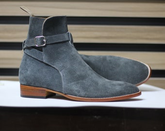 Botas largas Jodhpur de gamuza para hombre