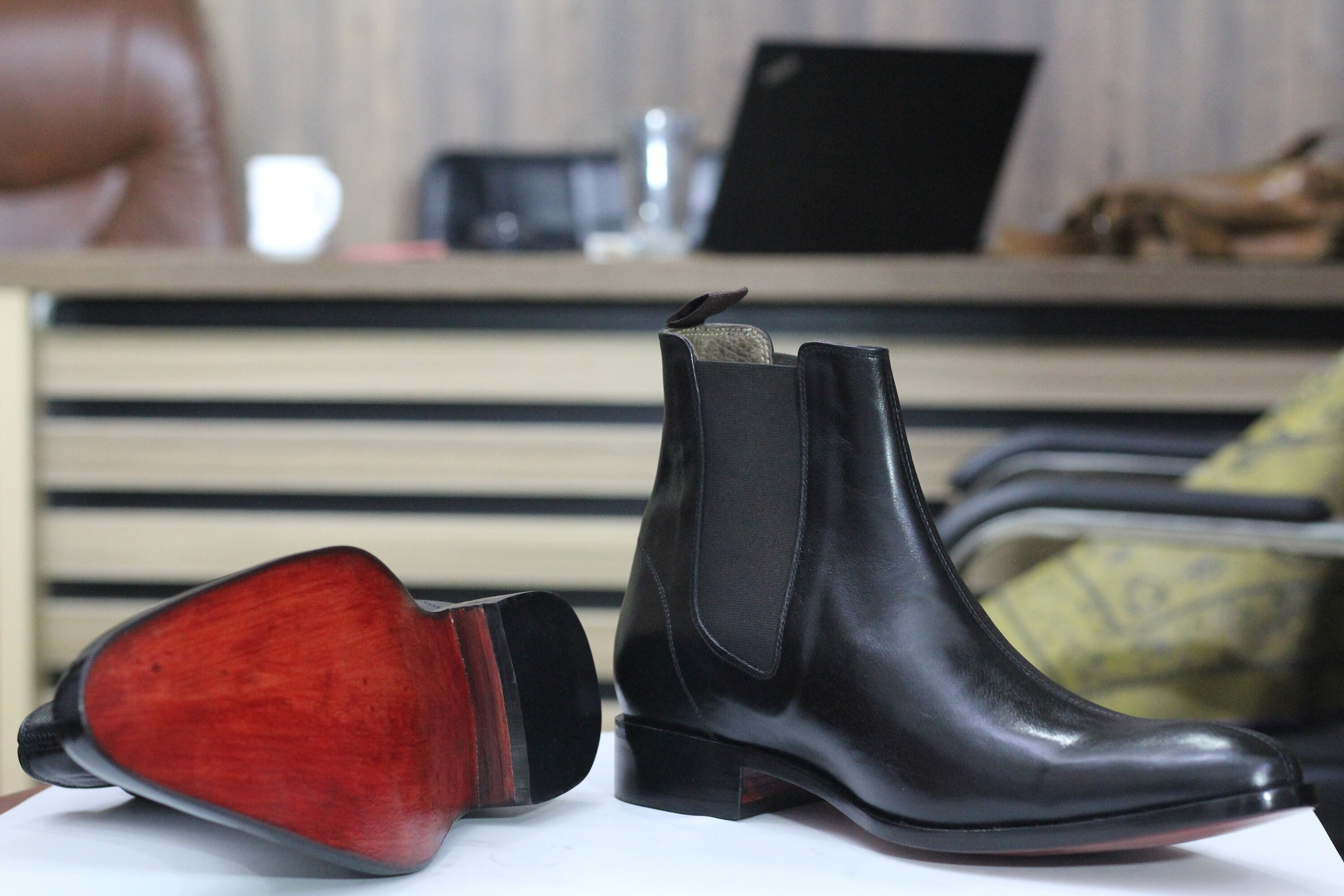 Mens Wingtip Chelsea Boots Etsy Canada