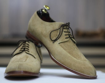Zapatos Derby de gamuza con cordones hechos a mano