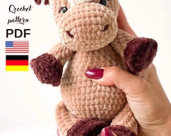 Modello di cavallo all'uncinetto: peluche amigurumi (schema PDF)
