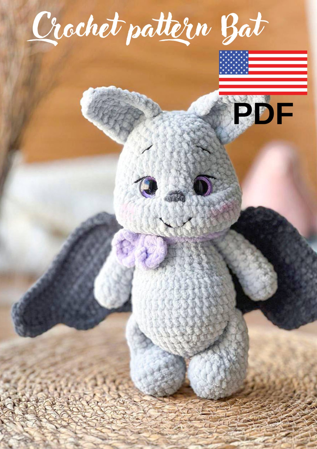 Crochet Pattern Bat - Etsy