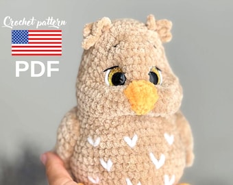 Crochet Owl Amigurumi Pattern: DIY Plush Toy (PDF Pattern)