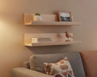 Floating Shelf – Bathroom or Living Room Decor - Minimalist Birch Plywood