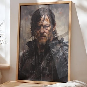 Daryl Dixon Poster - The Walking Dead TV Show Art, Iconic Character Print, Daryl Dixon Wall Decor, TWD Fan Gift, Survivalist Art