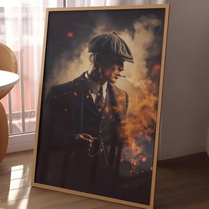 Thomas Shelby Poster - Peaky Blinders TV Show Art, Cillian Murphy Wall Decor, Iconic Character Fan Gift, Home or Office Decor