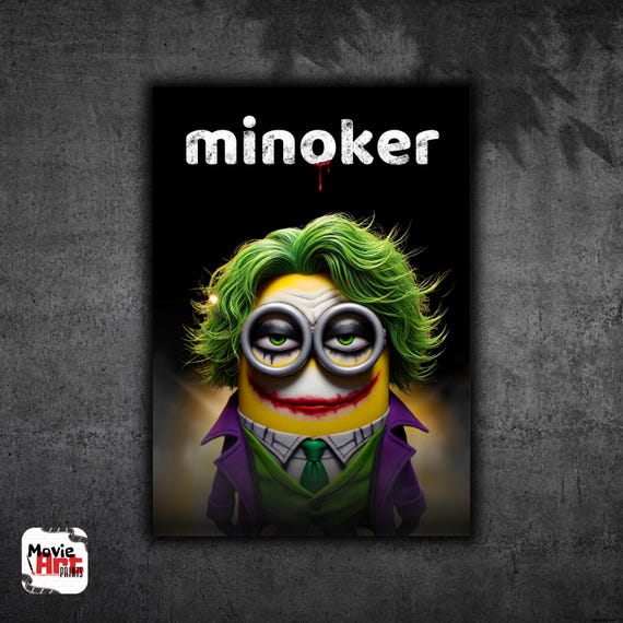 4K ミニオン ジョーカー ポスター、印刷可能なデジタル アート