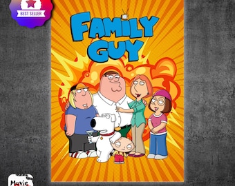 Affiche du dessin animé Family Guy, illustration de Peter Griffin (téléchargement numérique)