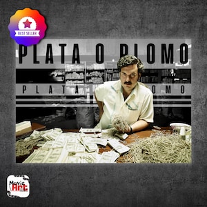 Pablo Escobar Movie Money Poster, Wealthy Life Art, Rich Man Wall Decor, Instant Download Cash Art, Printable Narcos Portrait, 1162