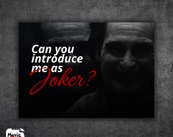 Joker Movie Digital Poster - Iconic Quote Wall Art, Printable Dark Decor, Joker Smile Instant Download for Fans and Home Decor, 1611
