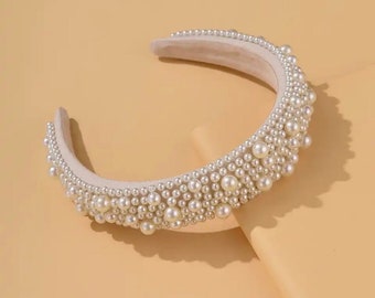 Bridal pearl headband  Wedding Bridal Jewellery  hair accessories hen do