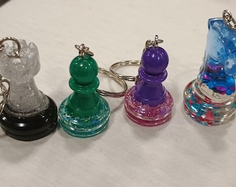 Chess piece keychain