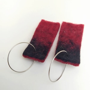 Felted wool earrings