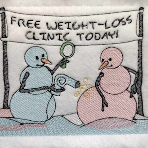 Weight loss Snowman Embroidery Design, Snowman Machine Embroidery Designs Christmas Winter Snowman Embroidery Files PES DST Instant Download