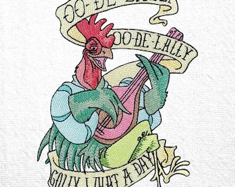 Was für ein Tag Lustiger Hahn Stickdatei Lustiges Huhn Spruch Stickdatei Humor Bauernhof Tier Stickerei Barnyard Hahn Stickdatei