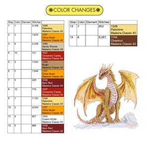 a calendar with a picture of a dragon on it
