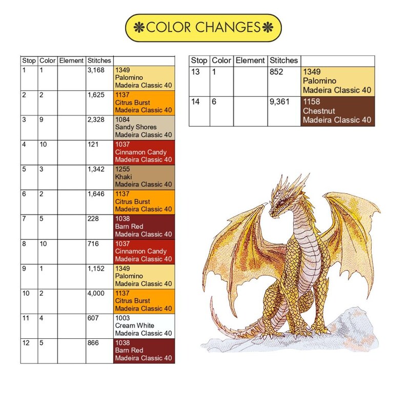 a calendar with a picture of a dragon on it