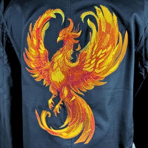 Mythical Phoenix  Embroidery Design Phoenix Embroidery Pattern Firebird Phoenix Embroidery File Fiery Phoenix Machine Embroidery Design