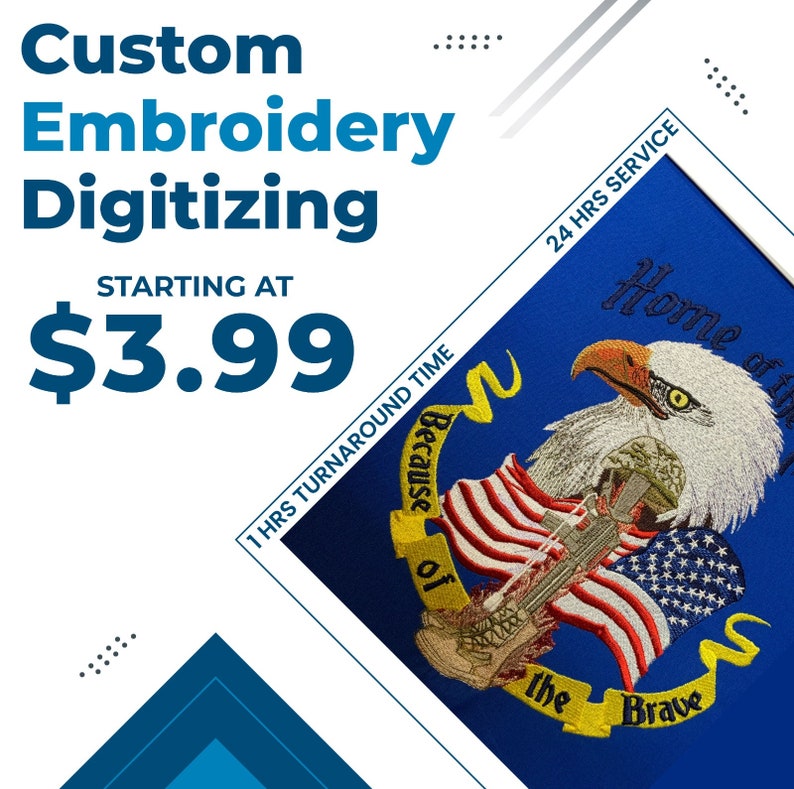 Custom Embroidery Digitizing Logo Digitizing Embroidery Etsy