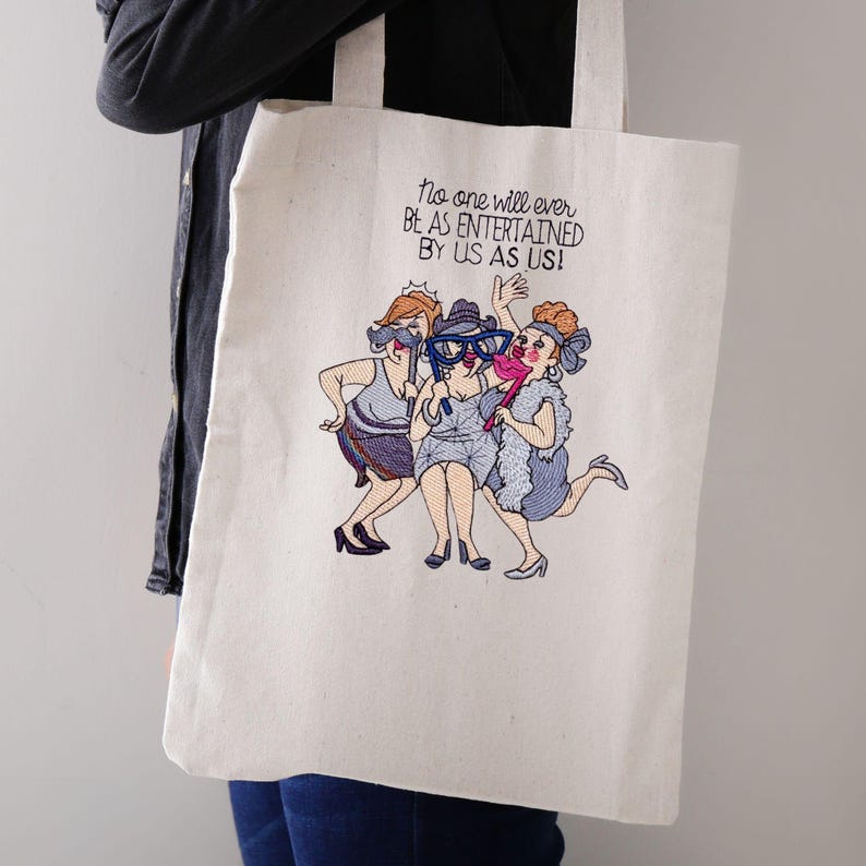 Humorous friendship saying embroidery pattern