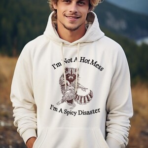I'm Not A Hot Mess Raccoon Funny Saying Embroidery File PES
