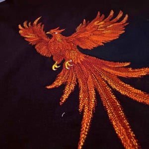 Phoenix Embroidery Design Firebird Phoenix Machine Embroidery pattern Phoenix Embroidery File Phoenix Mythical Phoenix Embroidery Pattern