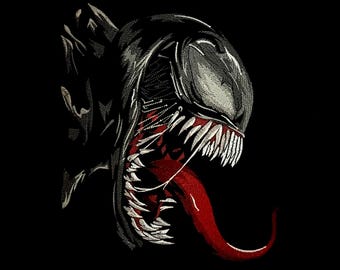 Symbiot Maskinbroderidesign Venom Digitalt Broderi Alien Venom Maskinmönster Demon Fan Art Design Direkt Nedladdning