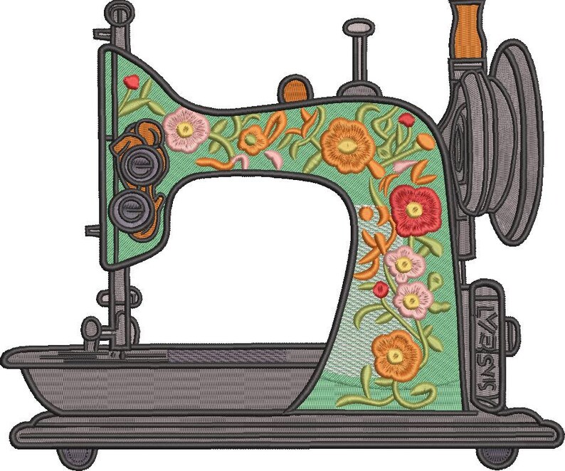 Sewing Machine Custom Design Sewing Machine Embroidery Design Pack of Five Sewing Machine Embroidery ...