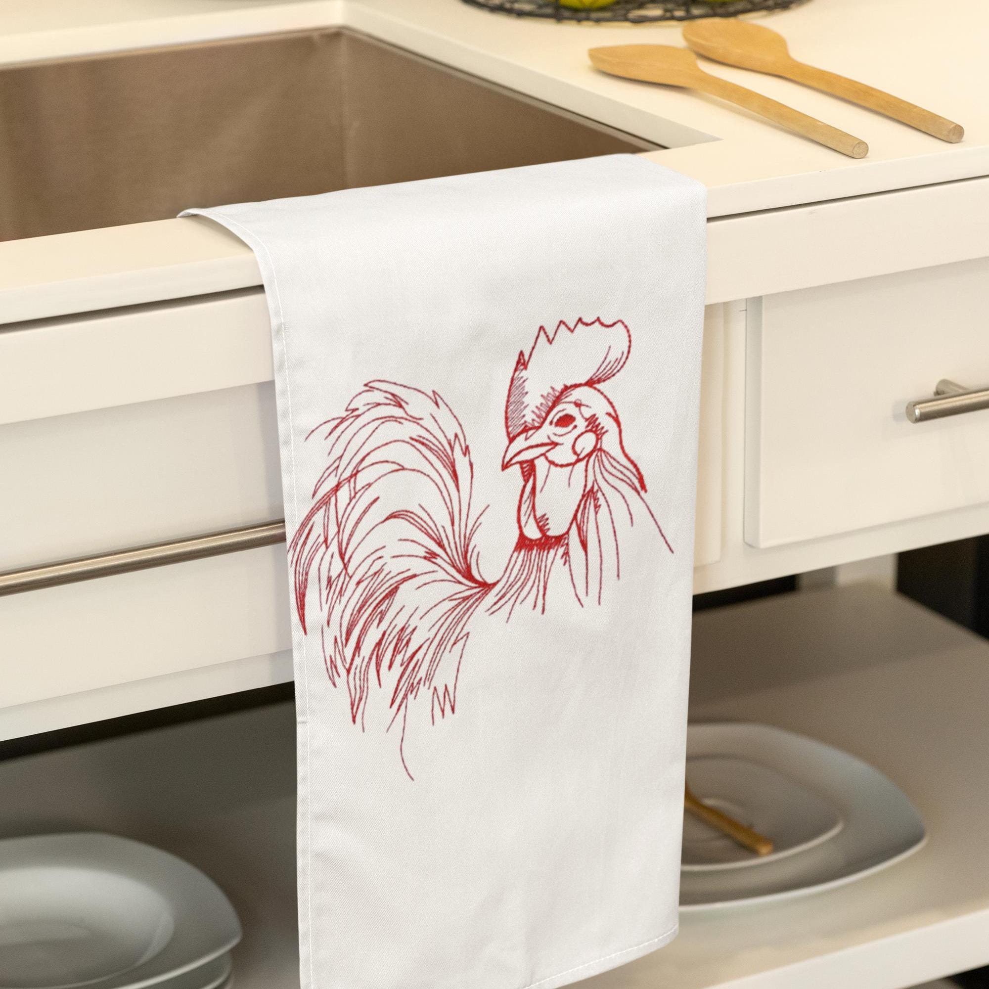 Chicken Redwork File Redwork Rooster Machine Embroidery Design Rooster Embroidery Files ...