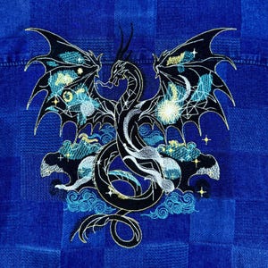 Celestial Dragon Embroidery Pattern