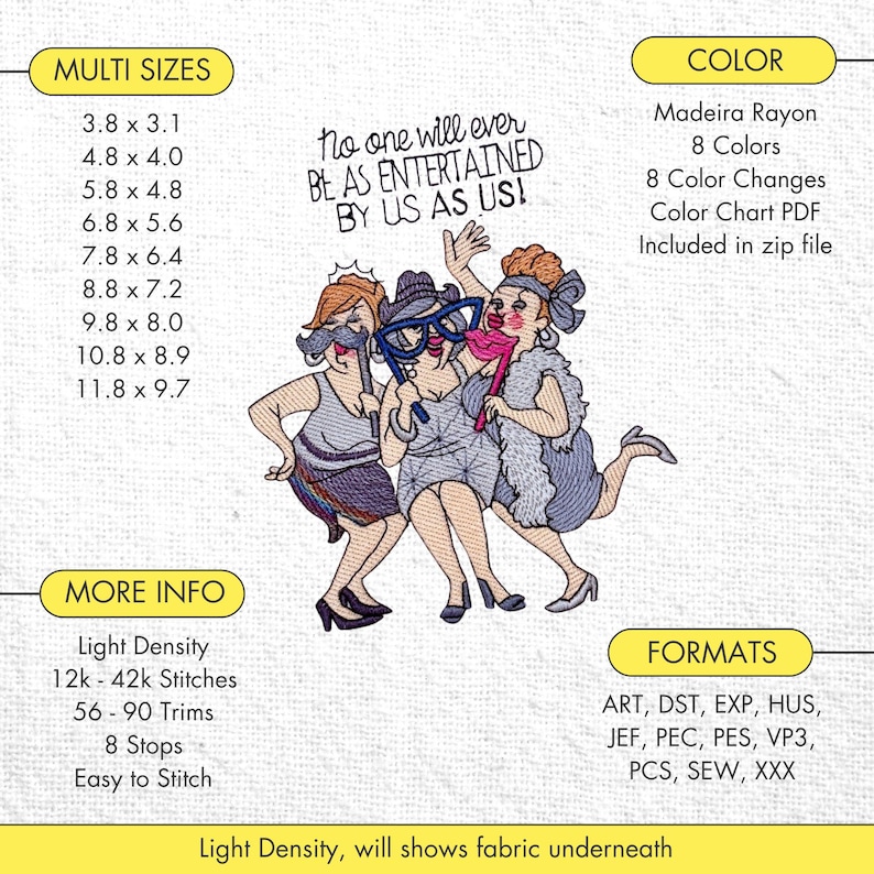 Sassy women embroidery design